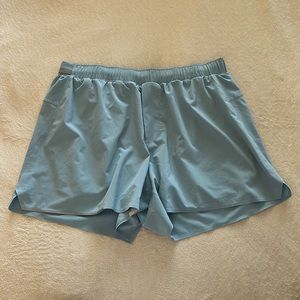 Lululemon Light Blue Fast and Free Short 6” Lined